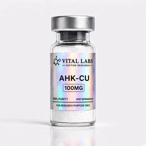 AHK-Cu 100 mg lyophilized research peptide vial