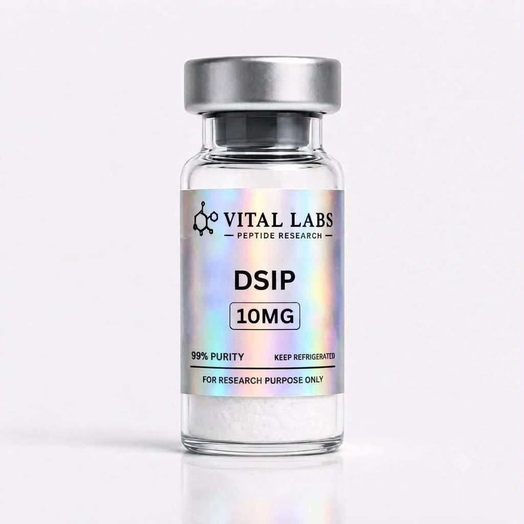 DSIP 10 mg lyophilized research peptide vial