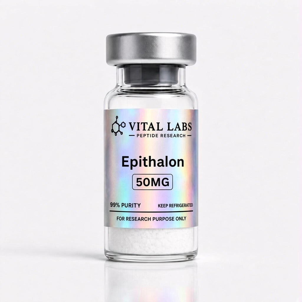 Epithalon 50 mg lyophilized research peptide vial