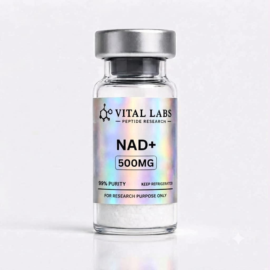 NAD+ 500 mg lyophilized research compound vial