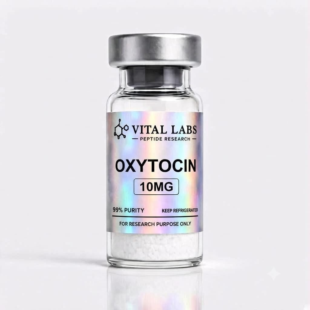 Oxytocin 10 mg lyophilized research peptide vial
