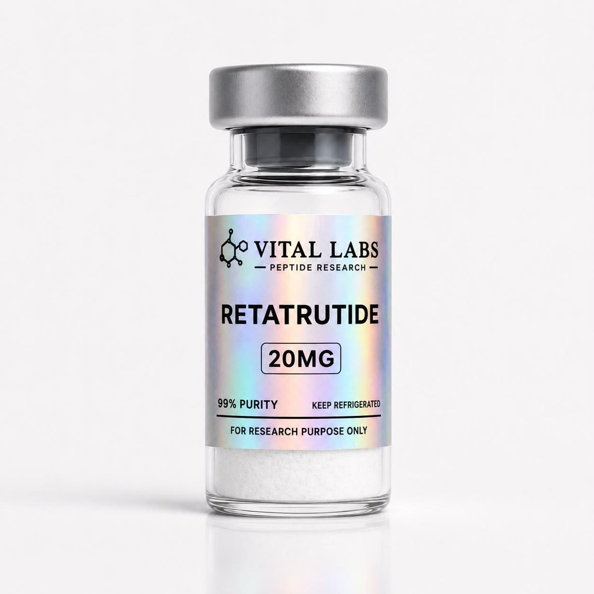 Vital Labs Retatrutide 20mg lyophilized research vial